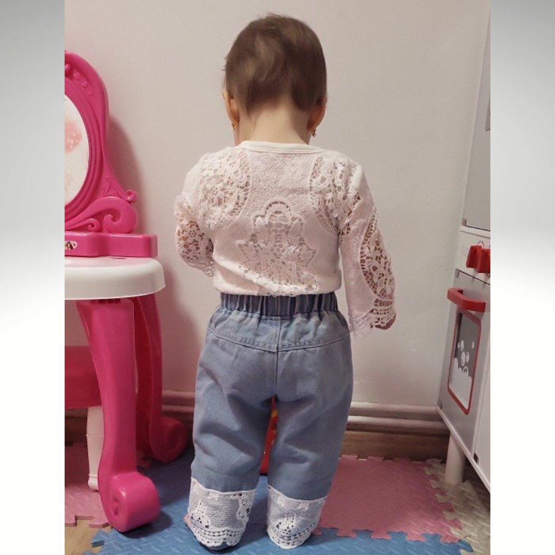 Conjunto Jeans Lívia 2Pçs | 0-24 Meses