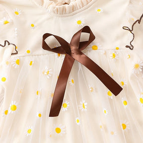 Vestido Infantil Feminino Margarida Laço | 9 Meses - 6 Anos